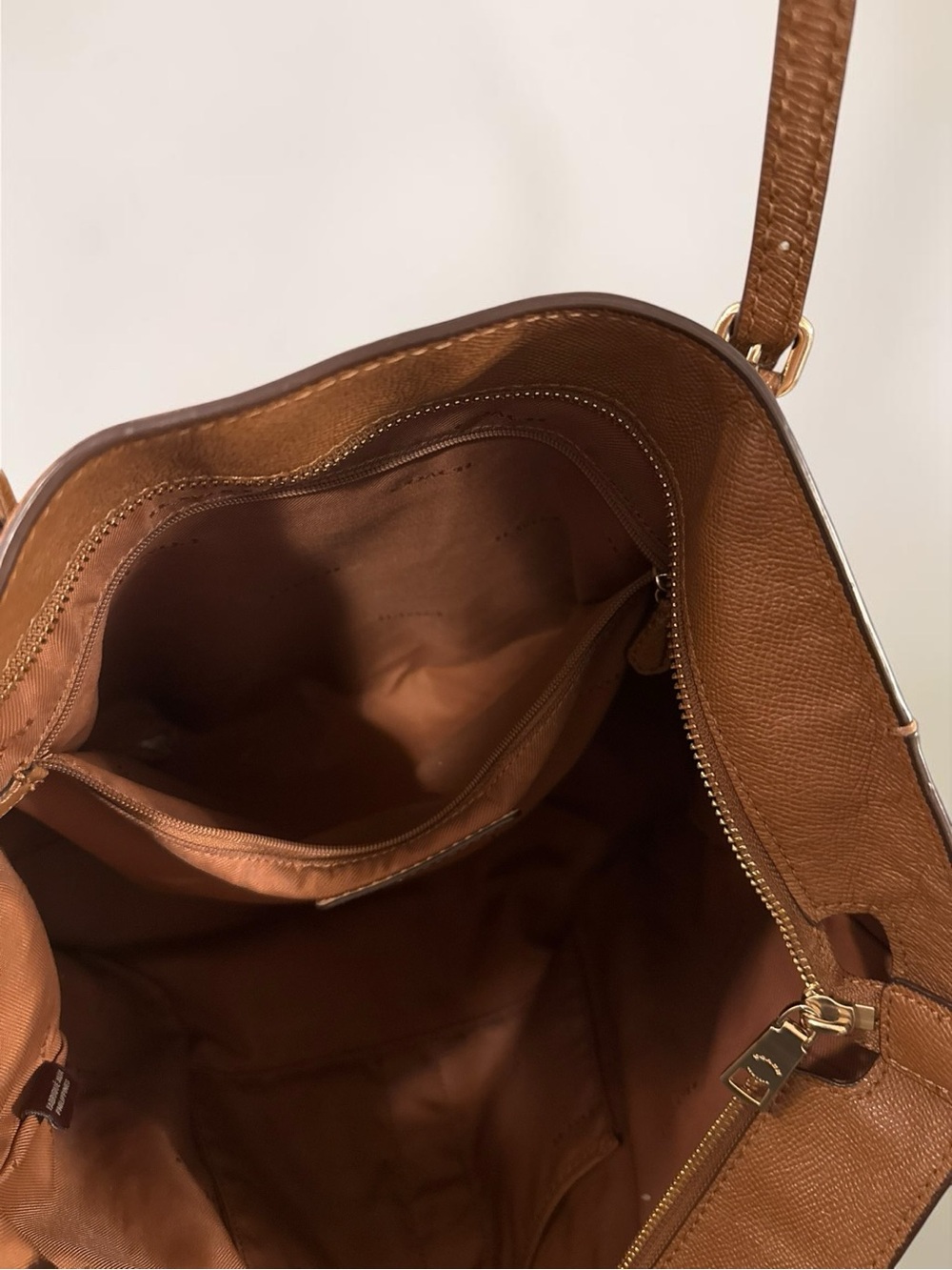 COACH Turnlock Crossgrain Leather Tote Bag Brown Carryall Dust Bag 57443 - Picture 17 of 17